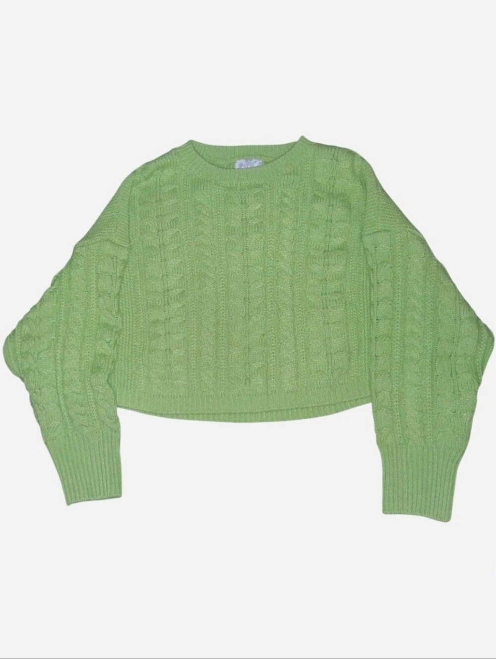 XL | Hippie Rose green cable knit sweater